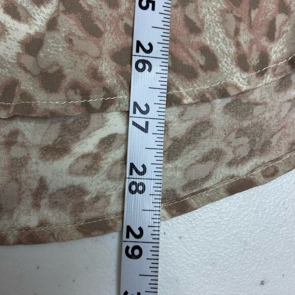Beach Lunch Lounge Size Small Leopard‎ Print Button Down Shirt Long Sleeve - Picture 8 of 8